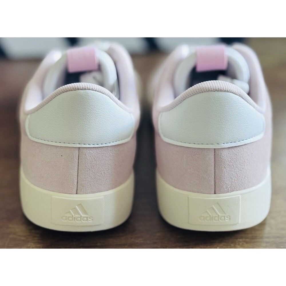 Women’s Size 9.5 adidas VL Court 3.0 Clear Pink Cloud White Off White JP5325 NIB - Picture 6 of 8